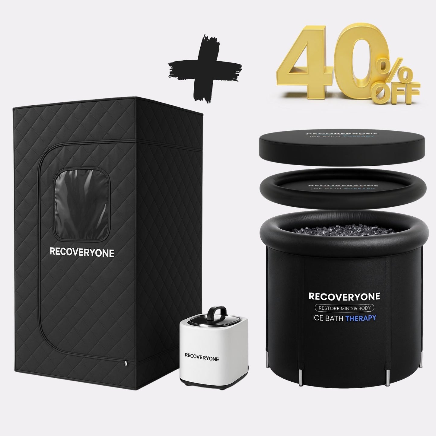 RECOVERYONE - Сауна с Парогенератор + Ледена Вана (40% Отстъпка за Ледена Вана)